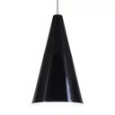 Ver imagem 3 de Pendente Cone Luminária Lustre Alumínio Preto Brilhante - Rei Da Iluminação
