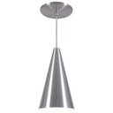 Ver imagem 1 de Pendente Cone Luminária Lustre Alumínio Escovado - Rei Da Iluminação