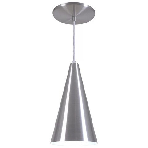 Pendente Cone Luminária Lustre Alumínio Escovado - Rei Da Iluminação