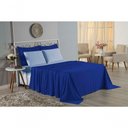 Ver imagem 4 de Jogo de Cama Casal Viúva Nobre 4 Peças Malha 100% Algodão - Royal / Azul-bebê