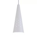 Ver imagem 3 de Pendente Cone Furado Luminária Lustre Alumínio Branco Textura - Rei Da Iluminação