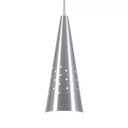 Ver imagem 3 de Pendente Cone Furado Luminária Lustre Alumínio Escovado - Rei Da Iluminação