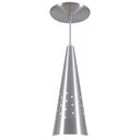 Ver imagem 1 de Pendente Cone Furado Luminária Lustre Alumínio Escovado - Rei Da Iluminação