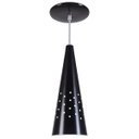 Ver imagem 1 de Pendente Cone Furado Luminária Lustre Alumínio Preto Fosco - Rei Da Iluminação