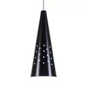 Ver imagem 3 de Pendente Cone Furado Luminária Lustre Alumínio Preto Fosco - Rei Da Iluminação