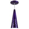 Pendente Cone Furado Luminária Lustre Alumínio Roxo Verniz - Rei Da Iluminação - 1