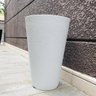 Vaso Longo Branco Redondo com Compartimento Interno 45X30Cm - 4