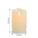 Ver imagem 1 de Vela de Led Cintilante Parafina Escorrida 12,5cm Chama Viva