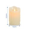 Vela de Led Cintilante Parafina Escorrida 12,5cm Chama Viva - 1