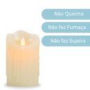 Ver imagem 3 de Vela de Led Cintilante Parafina Escorrida 12,5cm Chama Viva