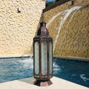 Ver imagem 4 de Lanterna Marroquina Decorativa Design Octagonal 51x15cm