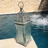Lanterna Marroquina Decorativa Metal Cinza 42x13cm - 4