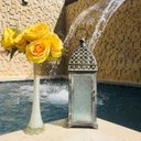 Ver imagem 2 de Lanterna Marroquina Decorativa Metal Cinza 42x13cm