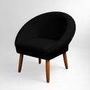 Ver imagem 2 de Kit 2 Poltronas Macia para Sala de Estar Tecido Veludo Elegante Pés de Madeira Resistente