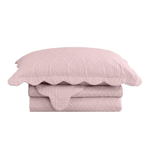 Colcha Matelassê - King Size - Flow - Rosa - Dupla Face - C/ Porta Travesseiro - Camesa