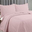 Ver imagem 3 de Colcha Matelassê - King Size - Flow - Rosa - Dupla Face - C/ Porta Travesseiro - Camesa