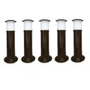 Ver imagem 1 de Poste Balizador Luminária Sítio Jardim 50cm Marrom Kit 5