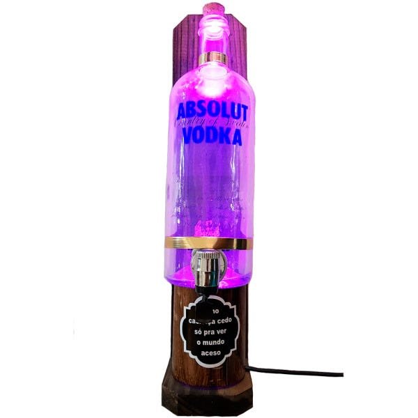 Pingômetro Luminoso de Parede Garrafa Vodka Absolut - 3