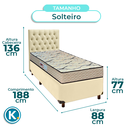 Ver imagem 3 de Cama + Box Bege e Colchão D33 Solteiro - Maxsono Paropas + Cabeceira