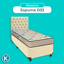 Ver imagem 4 de Cama + Box Bege e Colchão D33 Solteiro - Maxsono Paropas + Cabeceira
