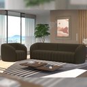 Ver imagem 7 de Kit Sofá 5 Lugares para Sala Estar 332 Cm com 01 Poltrona Lazio M03 Veludo Marrom - Lyam Decor