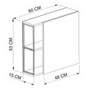Ver imagem 4 de Espelheira Banheiro C/ Porta Suspensa Armário Aéreo Divisor:mel