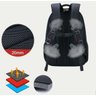 Mochila Escolar Viagem Impermeável B1315 Reforçada Marrom Biaowang B-1315 - 2