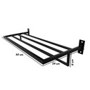 Ver imagem 6 de Toalheiro de Banho Banheiro Hotelaria Triplo 60cm em Aço Inox Pintado de Preto Stainless