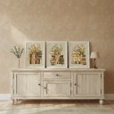 Ver imagem 3 de Kit 3 Quadros Livros com Flores Vintage 33x24cm Mold Preta