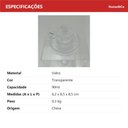 Ver imagem 4 de Jogo 6 Peças Xícara de Vidro 90ml Transparente 12x6x5cm Café Chá Expresso Alça