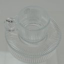 Ver mais imagens de Jogo 6 Peças Xícara de Vidro 90ml Transparente 12x6x5cm Café Chá Expresso Alça
