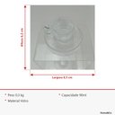 Ver imagem 5 de Jogo 6 Peças Xícara de Vidro 90ml Transparente 12x6x5cm Café Chá Expresso Alça
