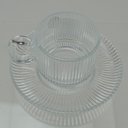 Ver imagem 2 de Jogo 6 Peças Xícara de Vidro 90ml Transparente 12x6x5cm Café Chá Expresso Alça