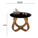 Ver imagem 2 de Mesa de Centro Cebola Redonda MDF Madeira 50cm Preto