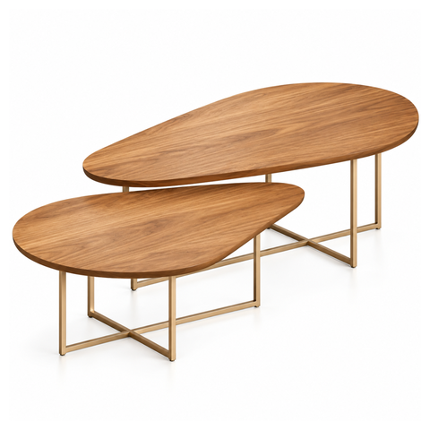 Conjunto Mesa de Centro Leaf Steel