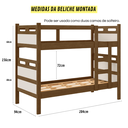 Ver imagem 4 de Treliche Beliche Cama Auxiliar 03 Colchão D33 Cor: Legno/off