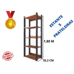 Estilo Industrial de Madeira Estante Organizador Livros Vintage Moderno Multiuso AJB STORE - 5 Estilo Industrial de Madeira Estante Organizador Livros Vintage Moderno Multiuso AJB STORE - 5