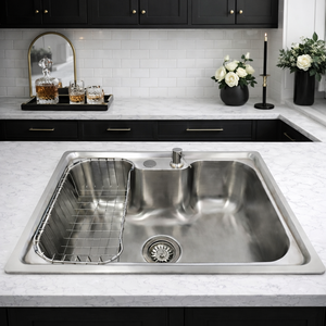 Cuba para Cozinha Aço Inox 201 Gourmet com Acessórios 60x42