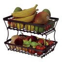 Ver imagem 1 de Fruteira Metálica 2 Andares - Preta