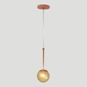 Ver imagem 2 de Pendente Globo Esfera de Vidro 12cm - Bronze - Vidro Âmbar