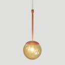 Ver imagem 4 de Pendente Globo Esfera de Vidro 12cm - Bronze - Vidro Âmbar