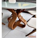 Ver mais imagens de Jogo de Mesa de Jantar Bruxelas Redonda 120cm e 4 Cadeiras Couvin Freijó - Freijó e Branca