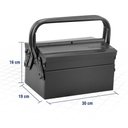 Ver imagem 3 de Caixa para Ferramentas Sanfonada de Metal com 3 Gavetas 30, 19 e 16 Cm - Vonder 6115301916