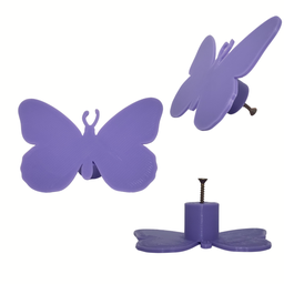 Puxador de Gaveta Borboleta Lilás (kit com 6 Unidades) - 1