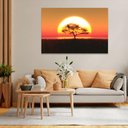 Ver imagem 2 de Quadro Decorativo Árvore no Pôr do Sol