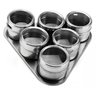 Porta Temperos e Condimentos Triangular em Aço Inox com Imã 6 Potes 43164 - 3