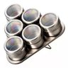 Porta Temperos e Condimentos Triangular em Aço Inox com Imã 6 Potes 43164 - 1