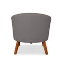 Ver imagem 6 de Poltrona Sala Decorativa Kit 2 Stella Pé Madeira Trapézio Castanho Suede Grafite D03 - D’Rossi