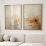 Quadro Decorativo Abstrato Pintura Rústica 2 Telas 60x90 para Sala Quarto Escritório - 1