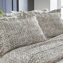 Ver imagem 1 de Jogo de Cama Casal Percal 200 Fios Localizado Palha 4 Peças - Naturalle Fashion